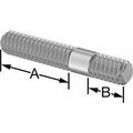 Bsc Preferred 18-8 Stainless Steel Threaded on Both Ends Stud 1/4-20 Thread 7/8 and 3/8 Thread len 1-1/2 Long 92997A305